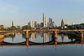 Ignatz Bubis Bruecke in Frankfurt am Main - Skyline